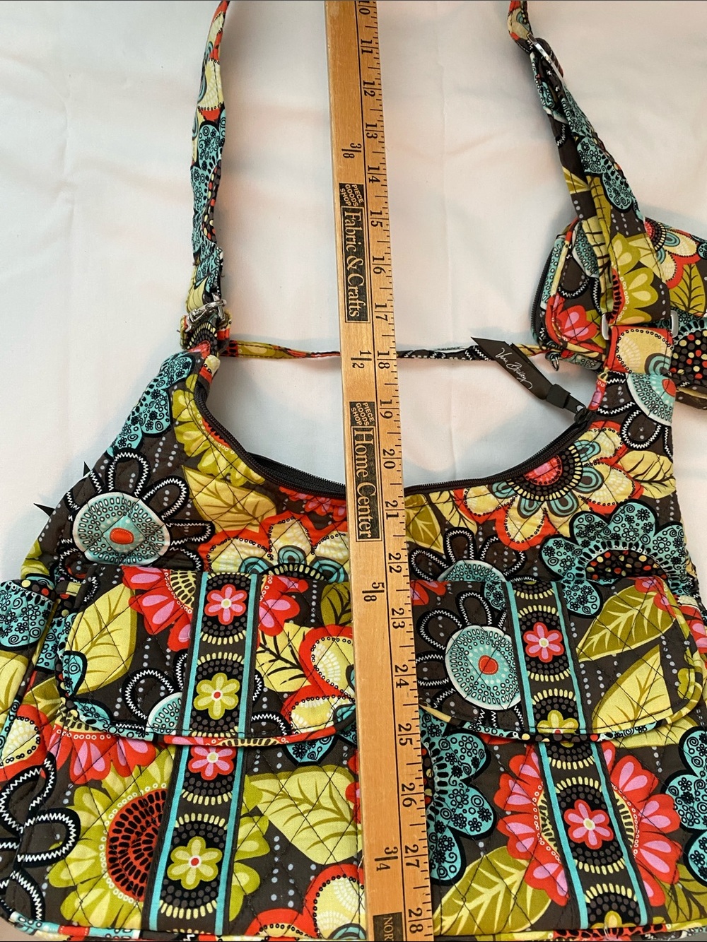Vera Bradley Multicolor Floral Shoulder Bag or crossbody with wristlet - Picture 13 of 14
